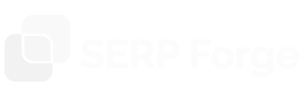 SERP Forge white logo