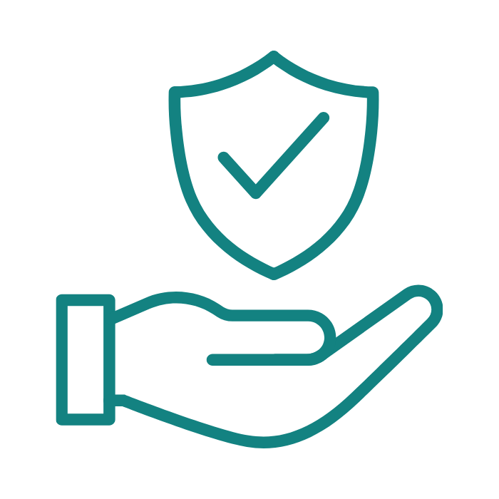 hand with checkbox icon